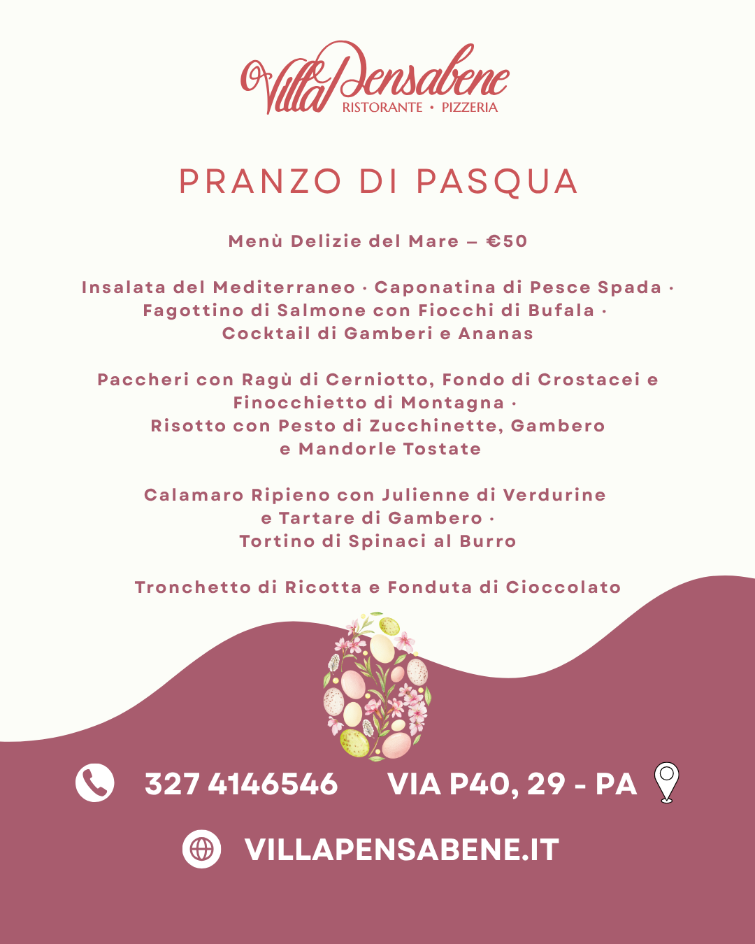 Locandina Menu Pesce